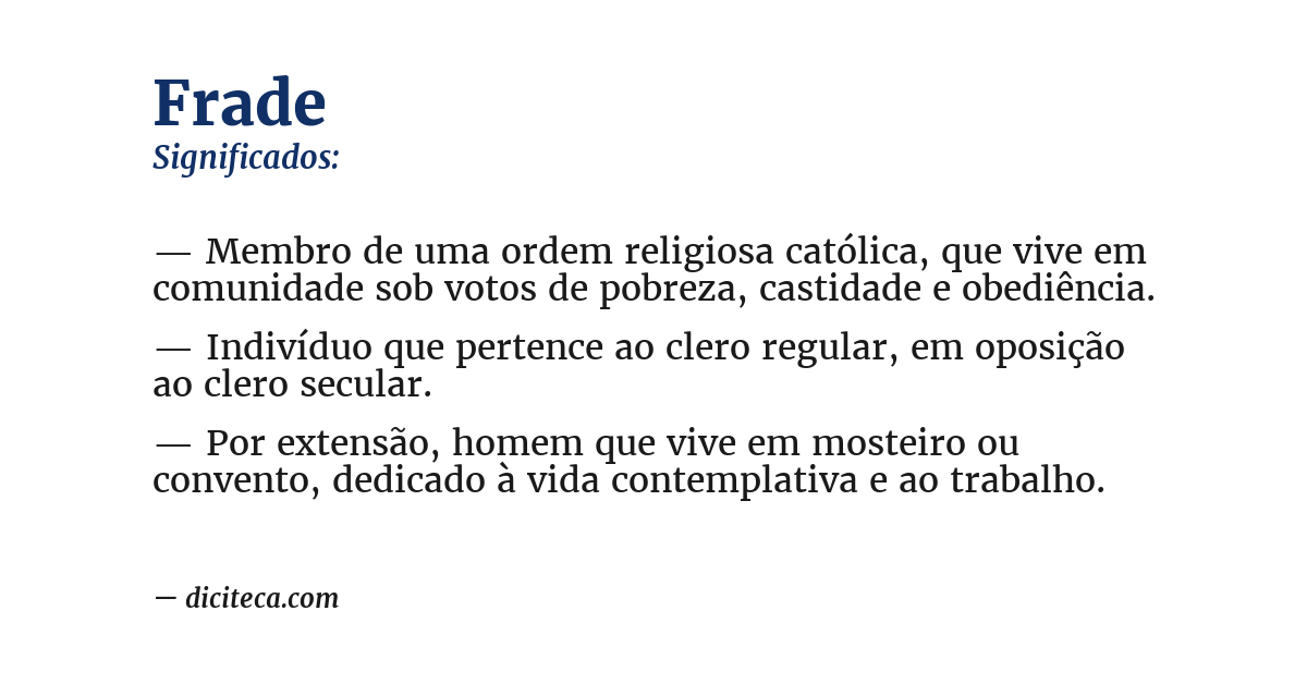 Significado de frade