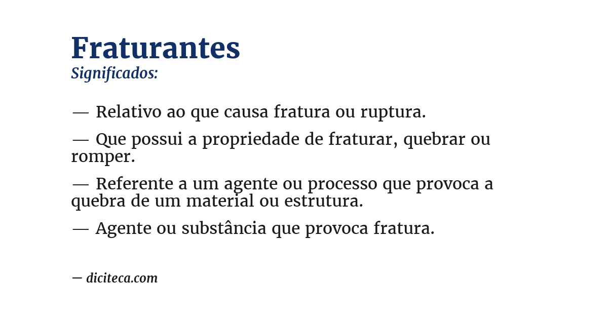Significado de fraturantes