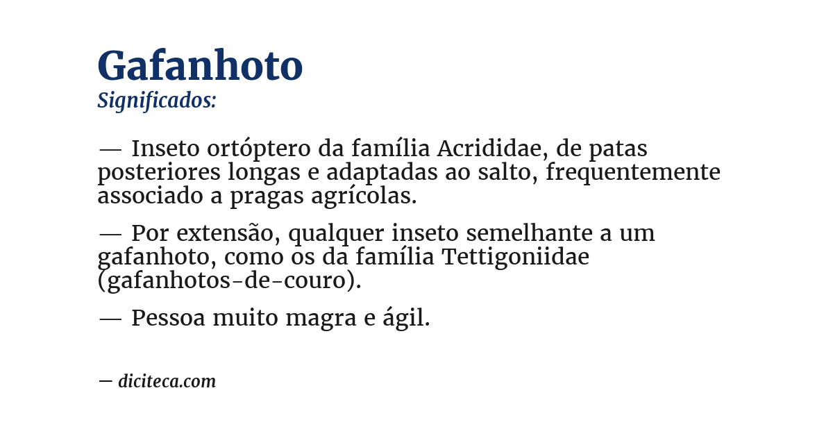 Significado de gafanhoto