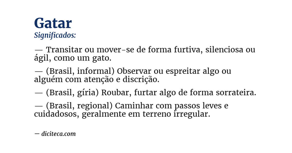 Significado de gatar
