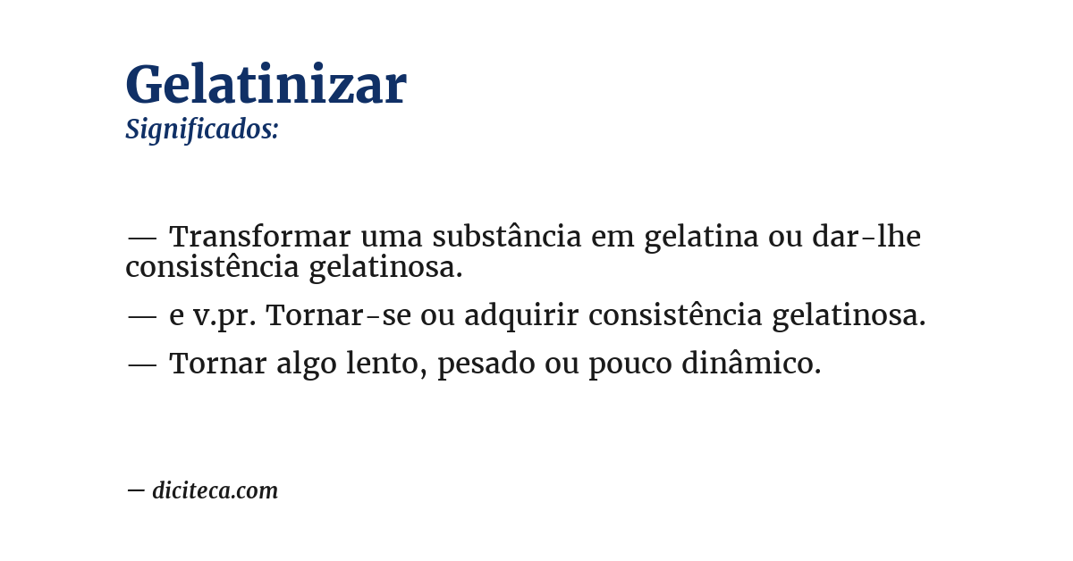 Significado de gelatinizar