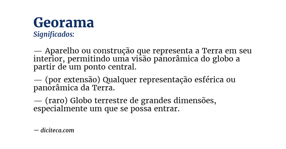 Significado de georama