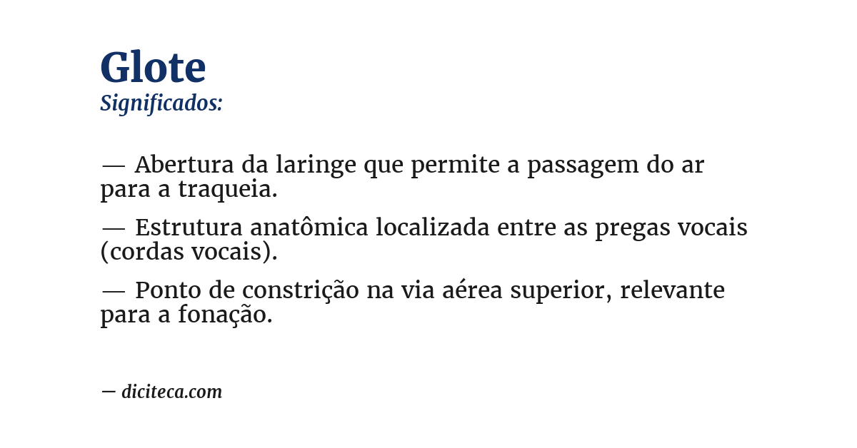 Significado de glote
