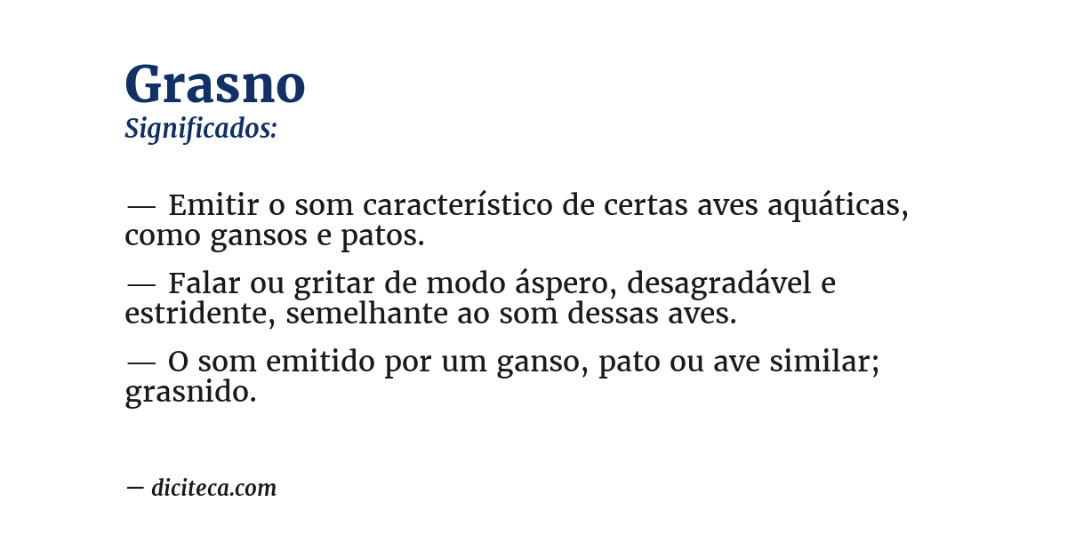 Significado de grasno