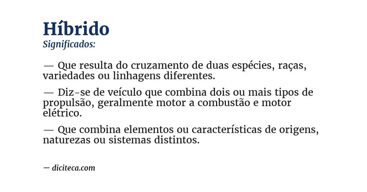 Significado de híbrido