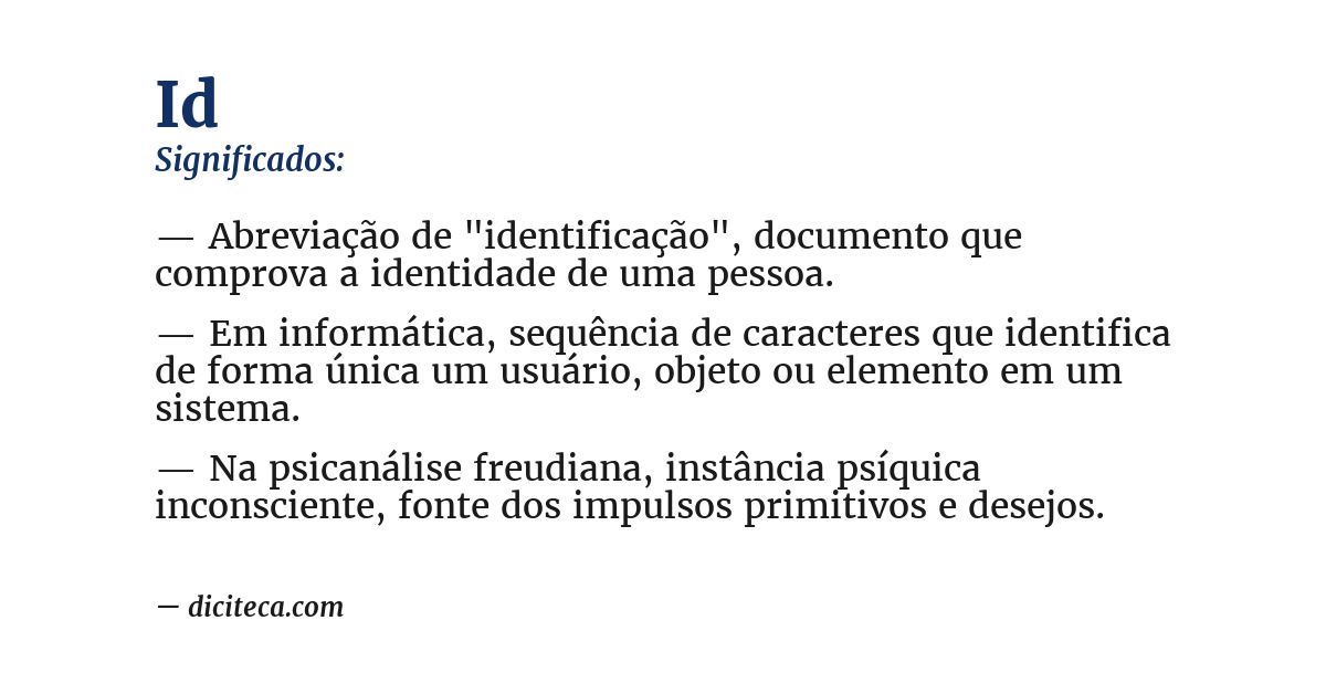 Significado de id