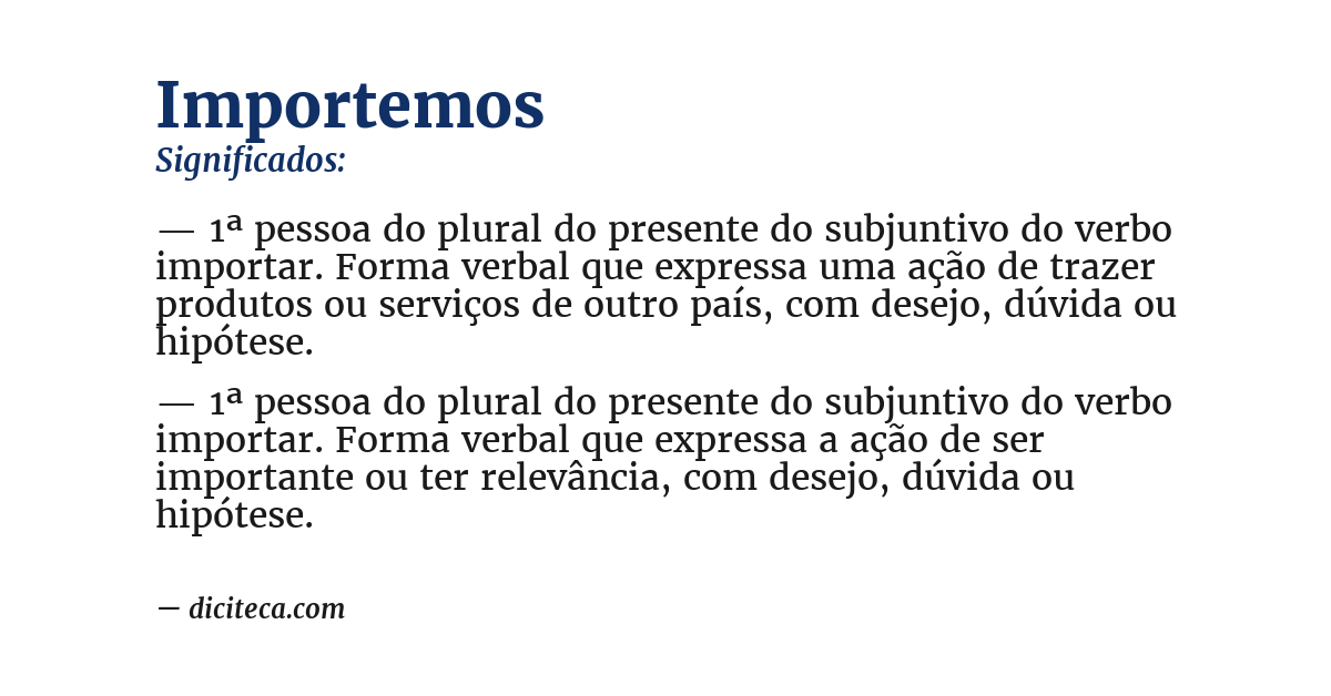 Significado de importemos
