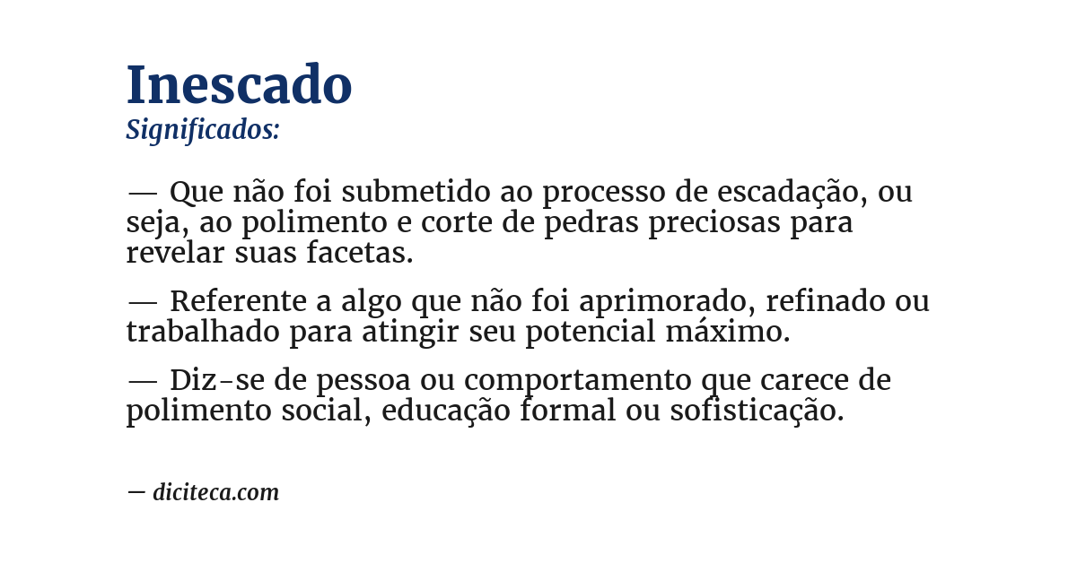 Significado de inescado