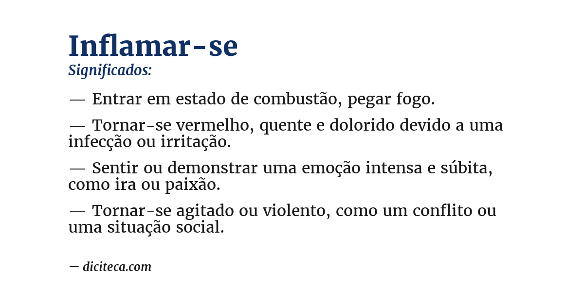 Significado de inflamar-se