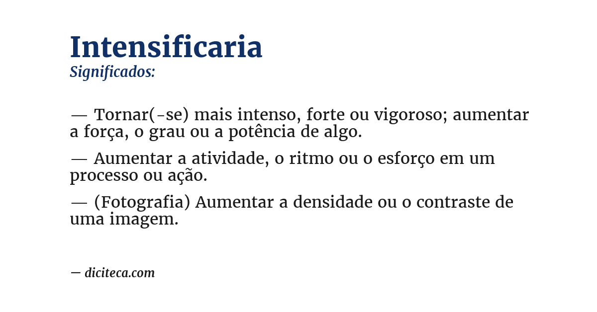 Significado de intensificaria