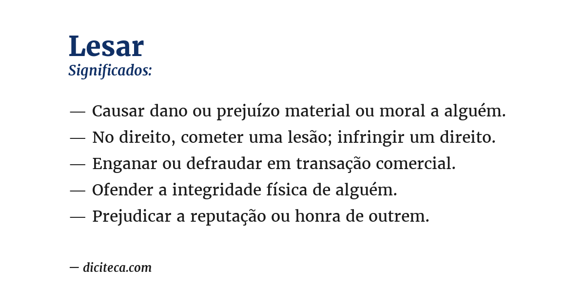Significado de lesar