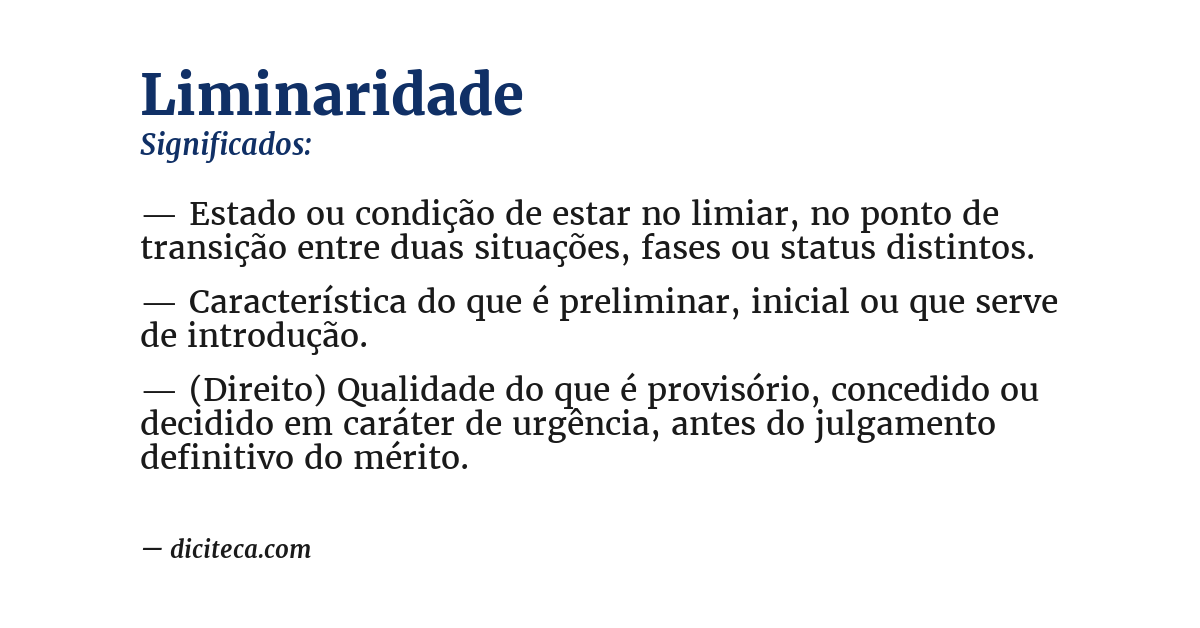 Significado de liminaridade