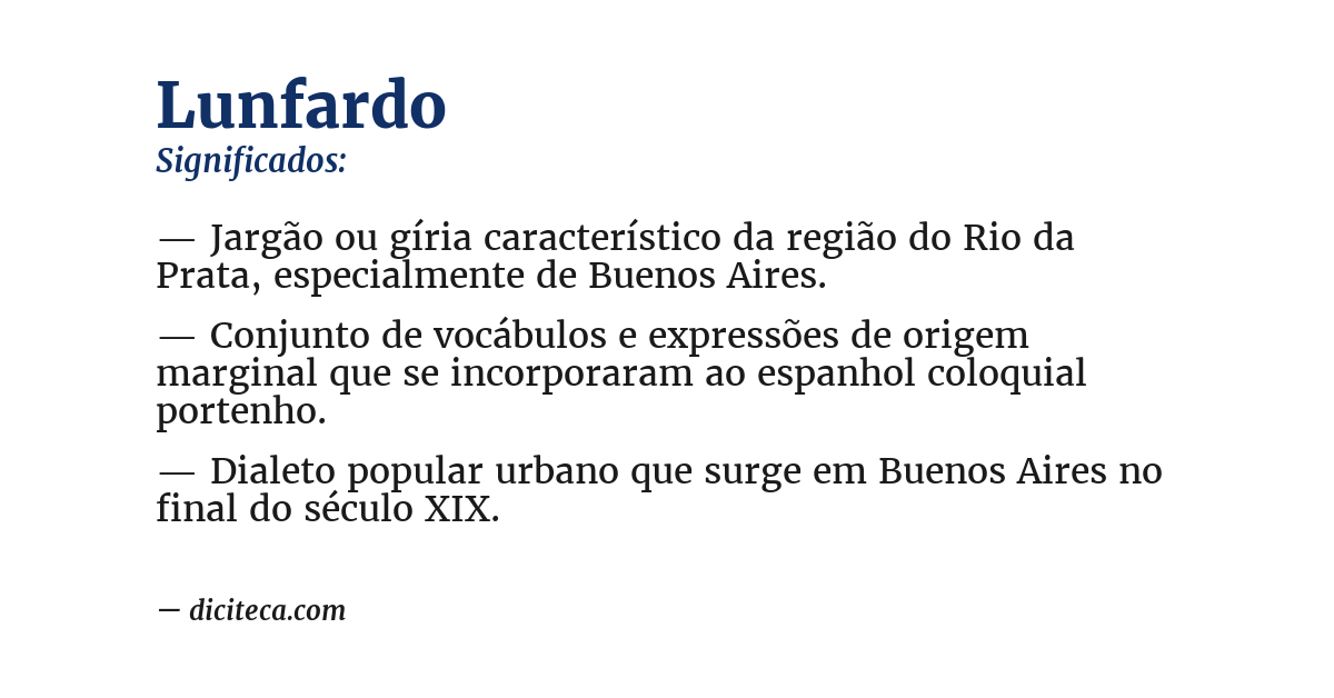 Significado de lunfardo