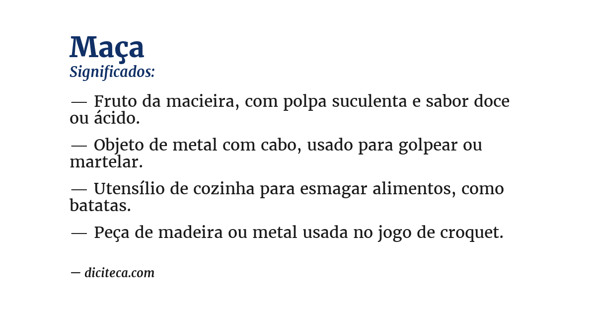 Significado de maça