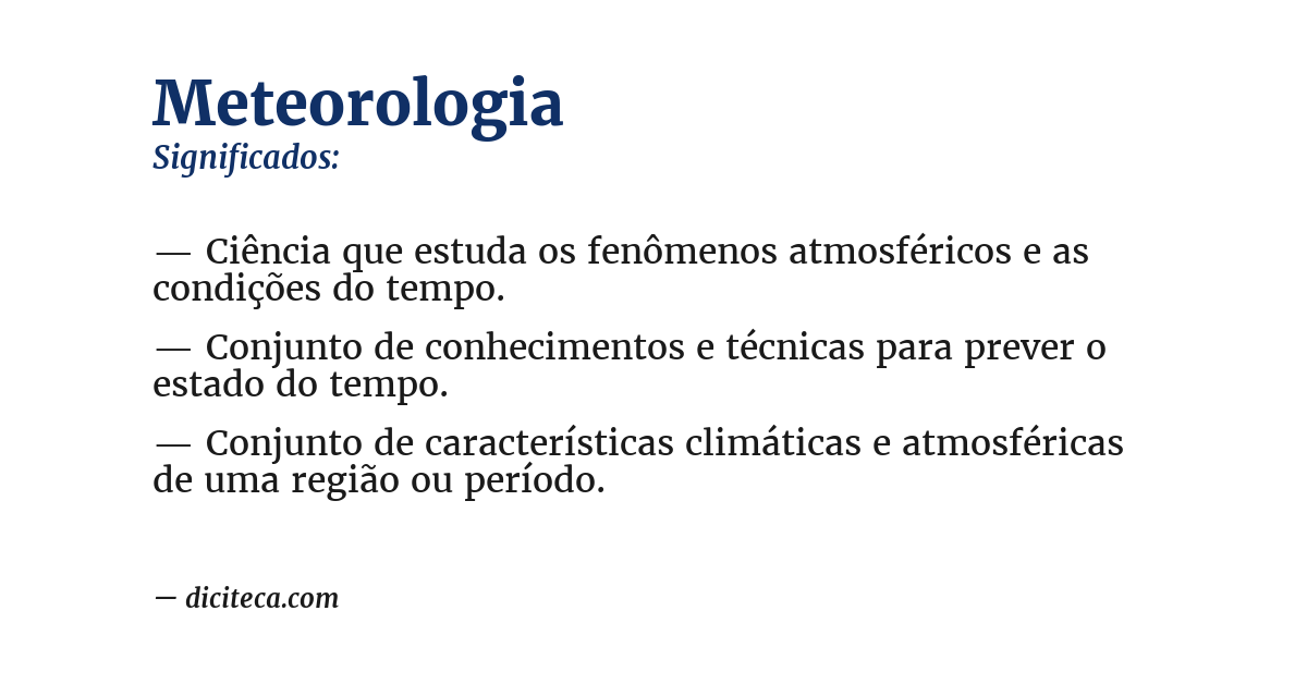 Significado de meteorologia