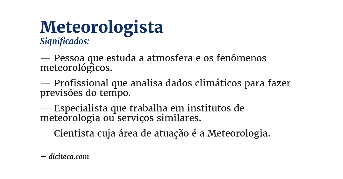 Significado de meteorologista