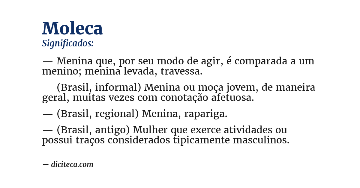 Significado de moleca
