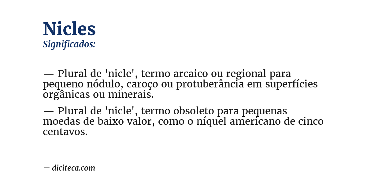 Significado de nicles