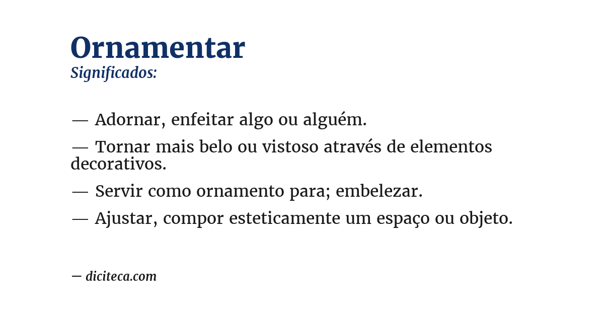 Significado de ornamentar