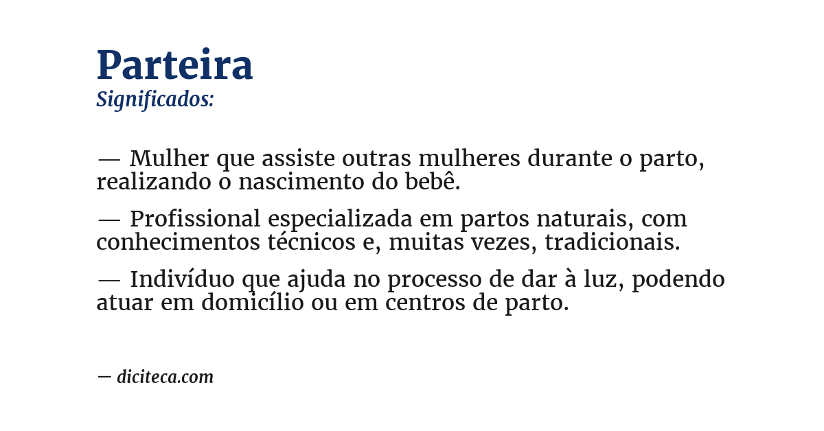 Significado de parteira