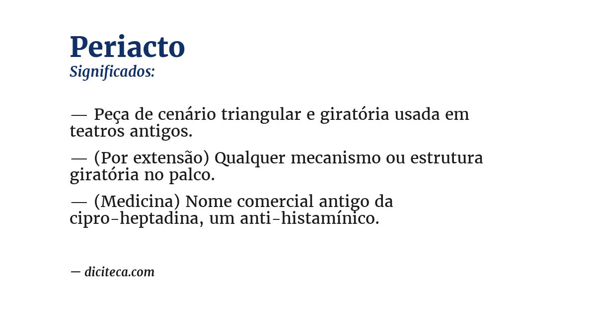 Significado de periacto