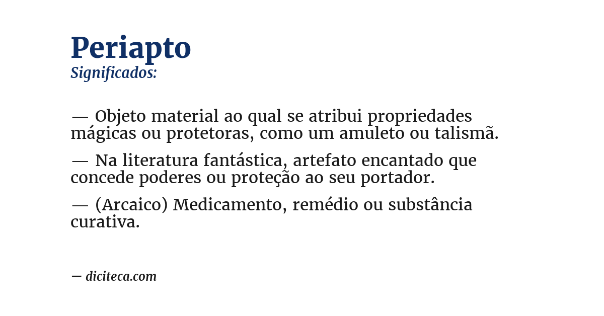 Significado de periapto