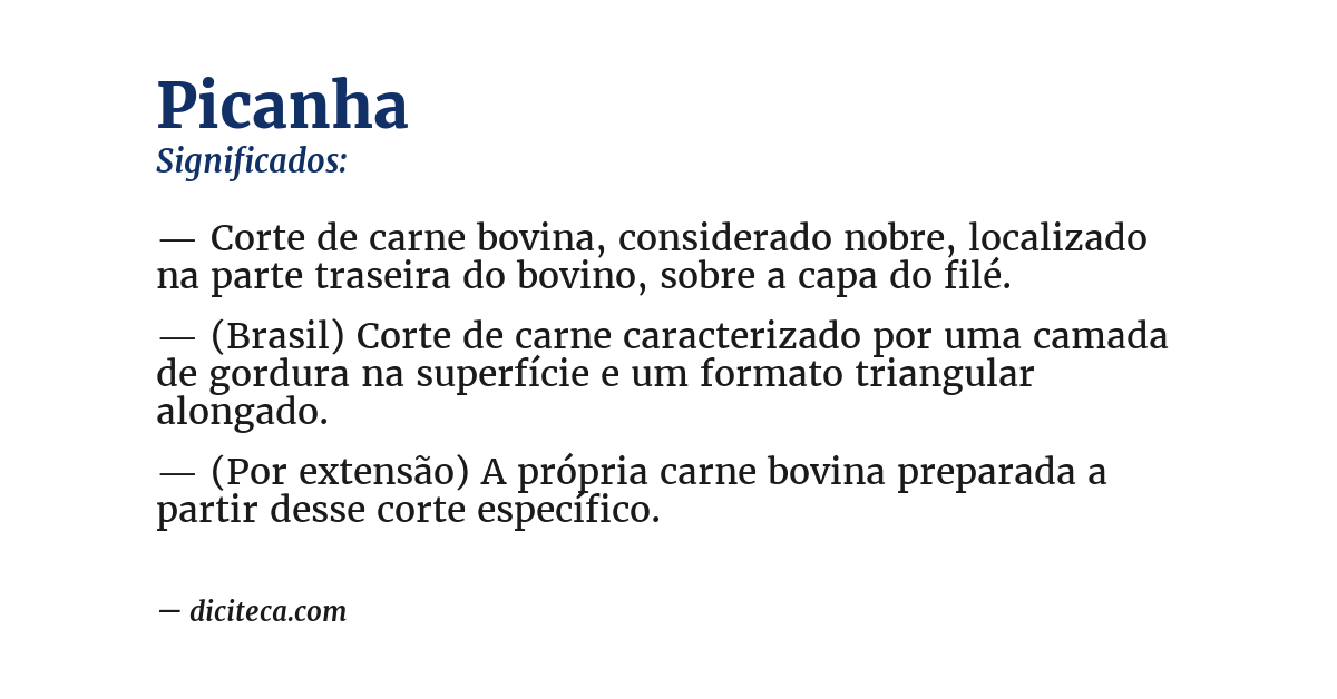 Significado de picanha
