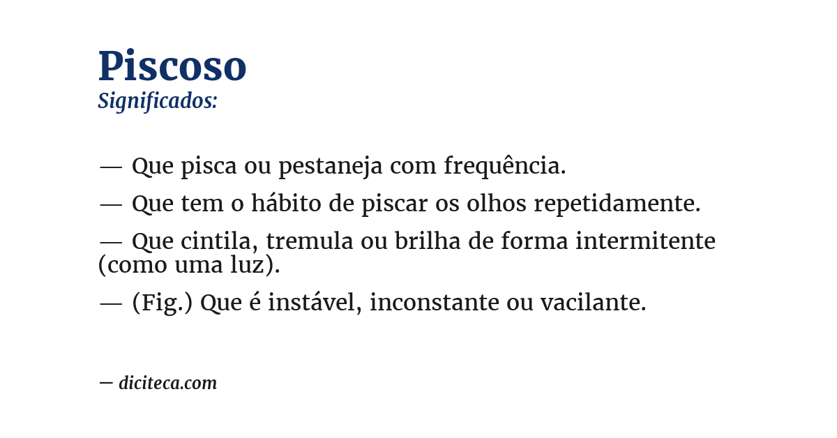 Significado de piscoso