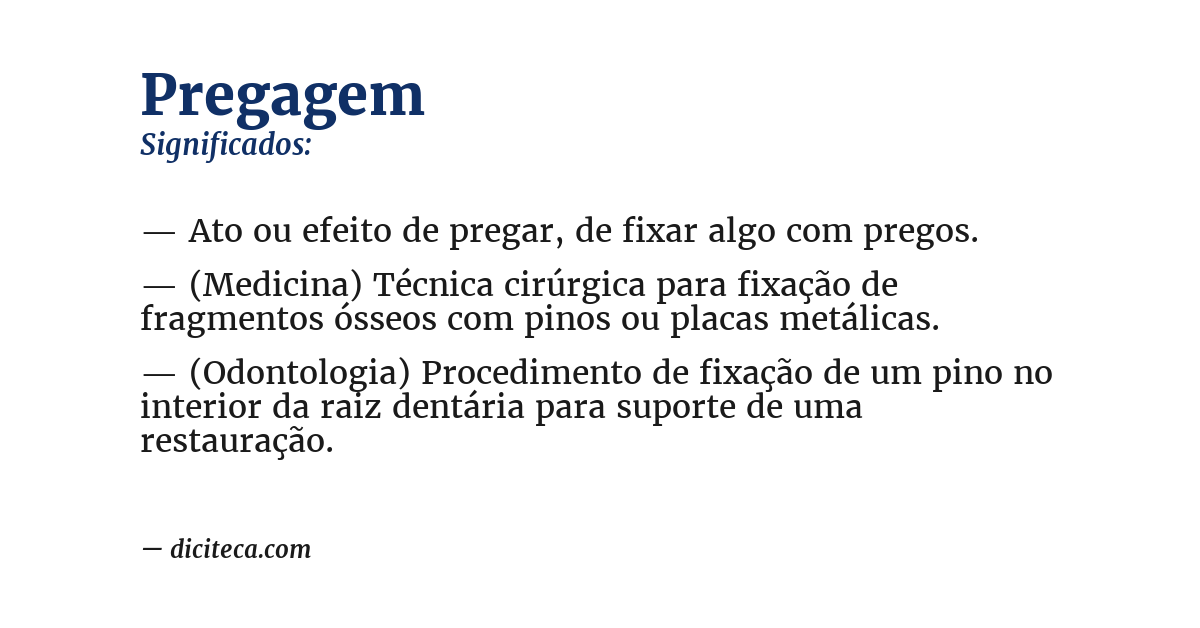 Significado de pregagem