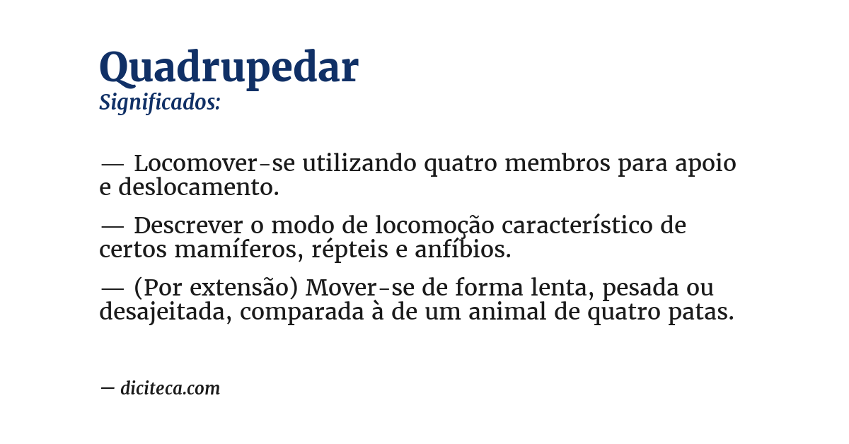 Significado de quadrupedar