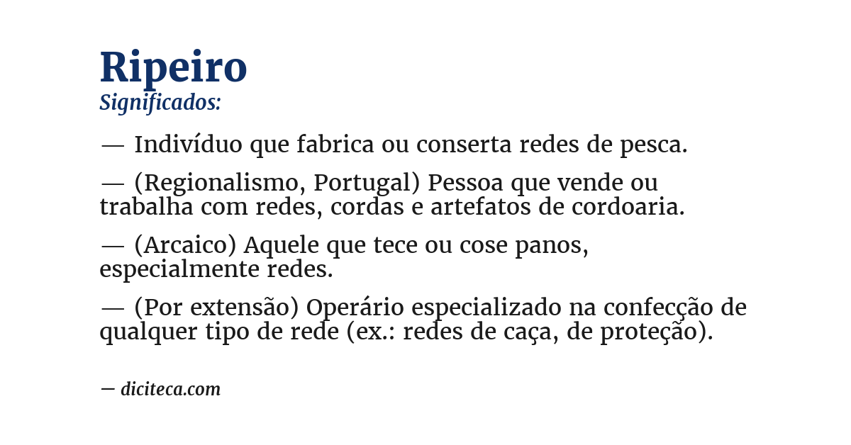 Significado de ripeiro