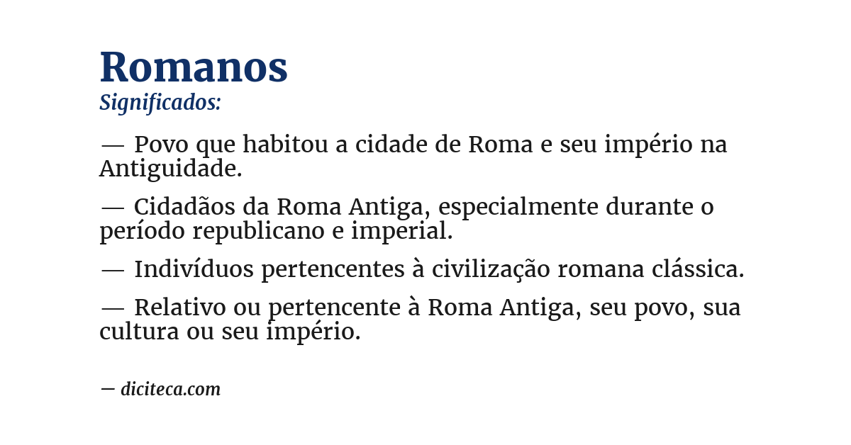 Significado de romanos