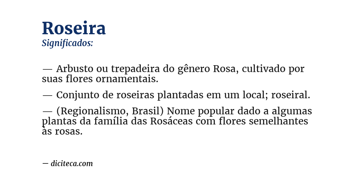 Significado de roseira