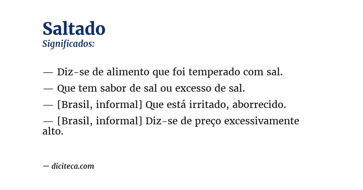 Significado de saltado