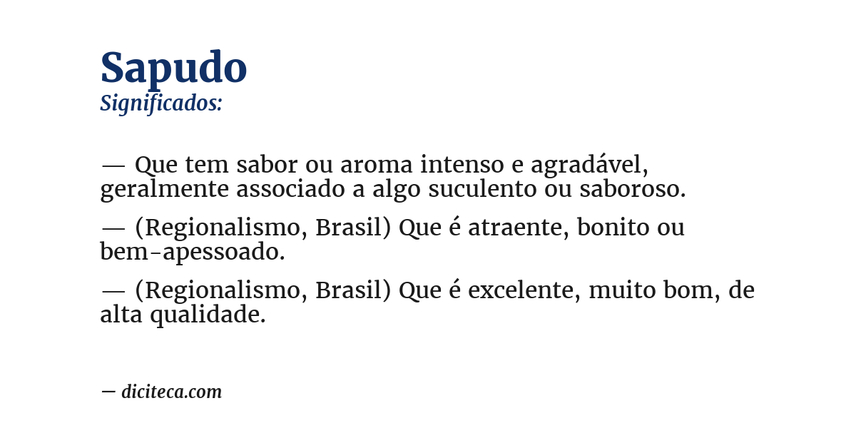 Significado de sapudo