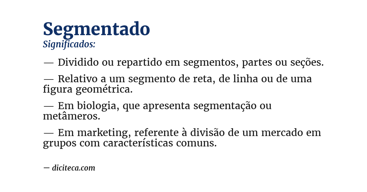 Significado de segmentado