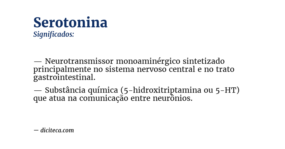 Significado de serotonina
