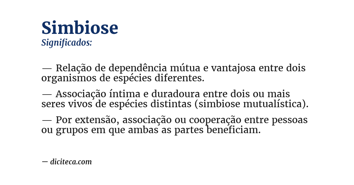 Significado de simbiose