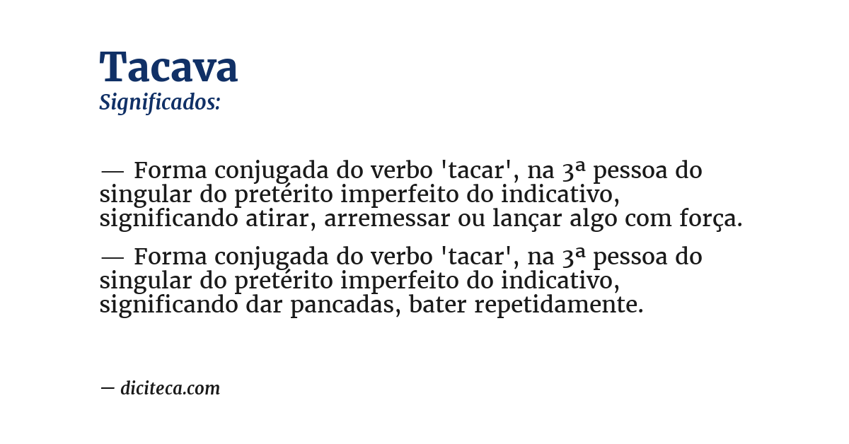 Significado de tacava