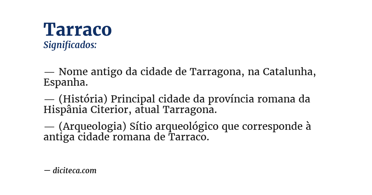 Significado de tarraco