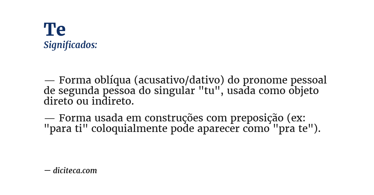 Significado de te