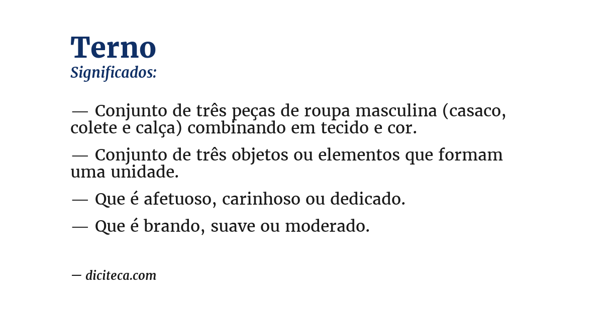 Significado de terno
