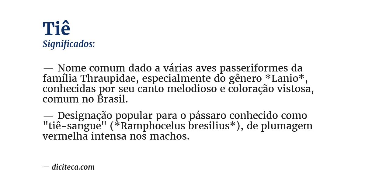Significado de tiê