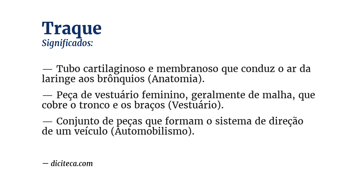 Significado de traque