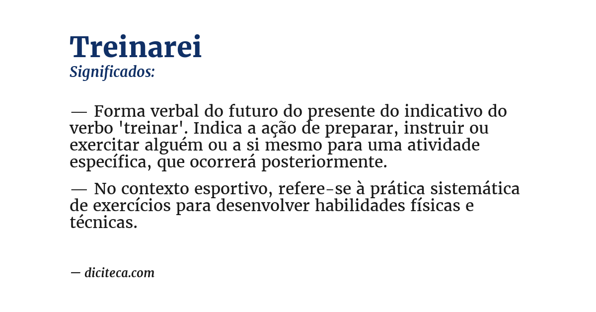Significado de treinarei