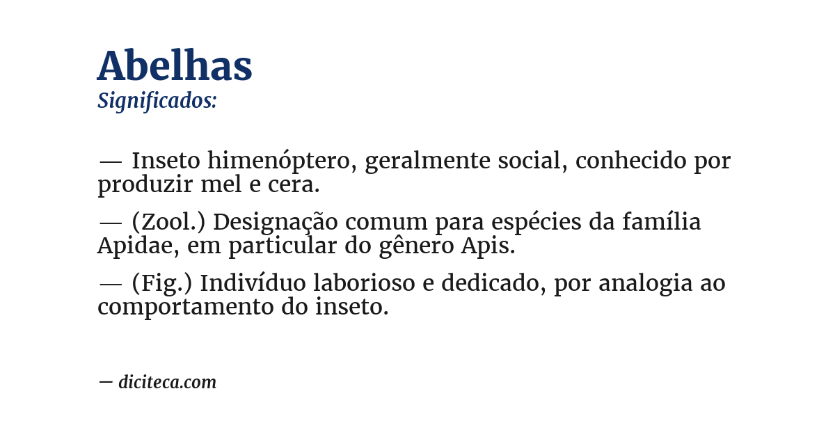Significado de abelhas