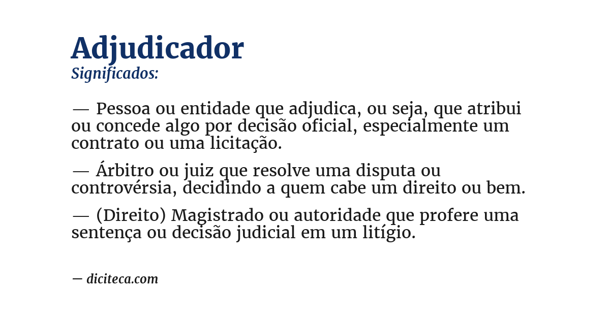 Significado de adjudicador