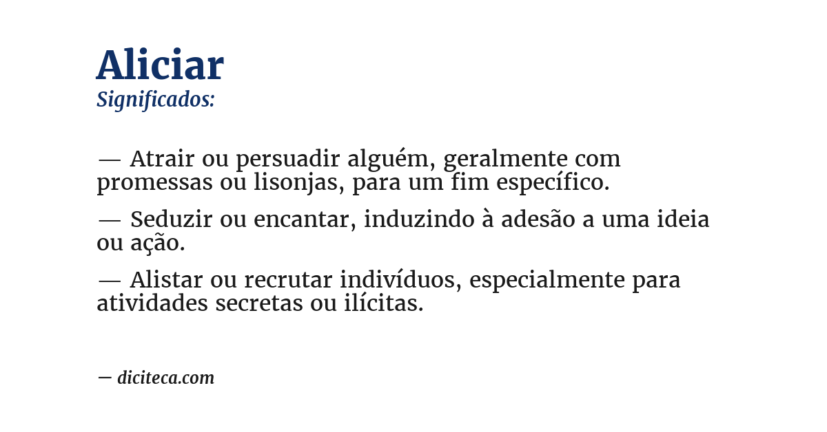 Significado de aliciar