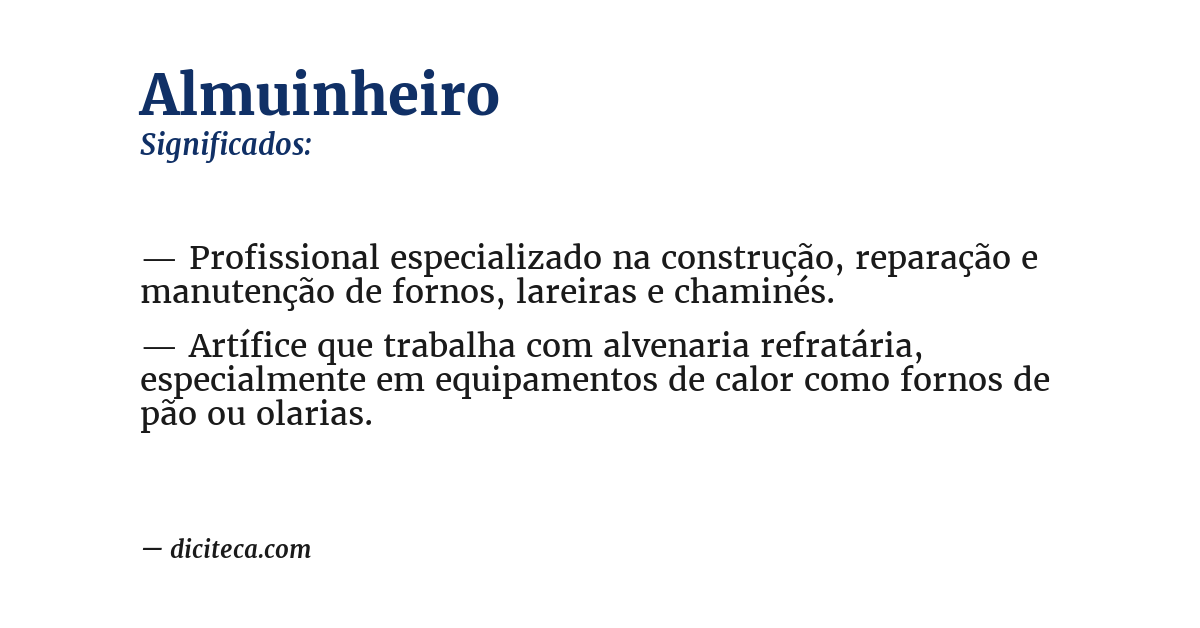 Significado de almuinheiro