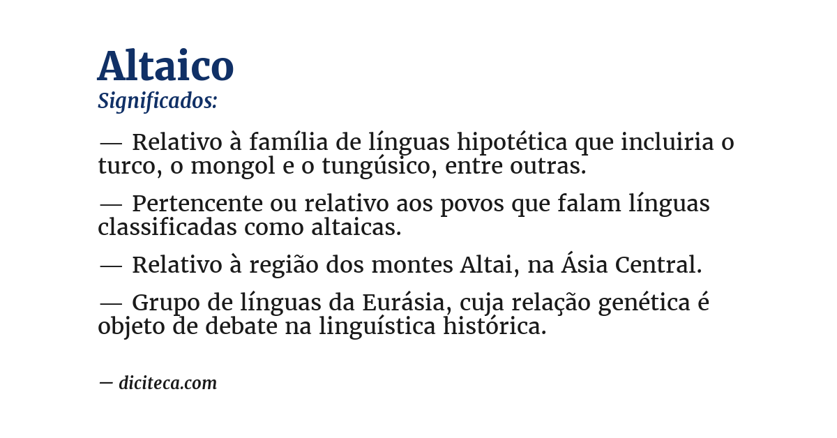 Significado de altaico